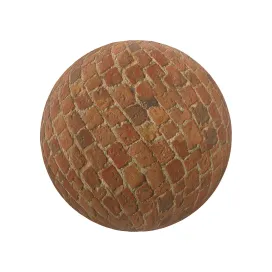 Red brick pavement